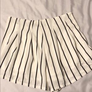 NWOT Pin stripped chiffon high waisted shorts